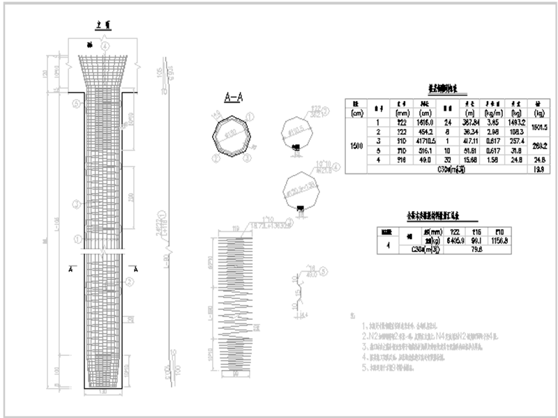 板凳台桩基钢筋布置图