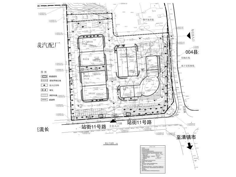 [贵州]农产品交易市场室外景观工程施工图 总平面图