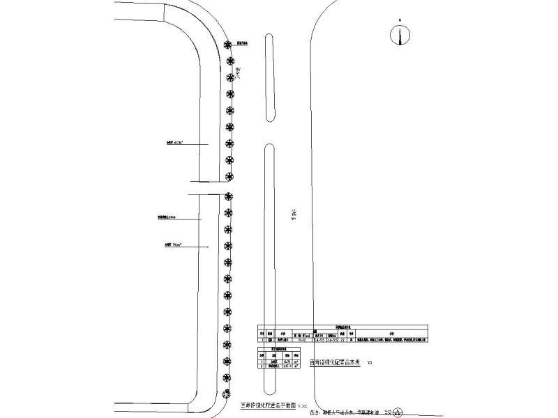 百寿路绿化配置总平面图