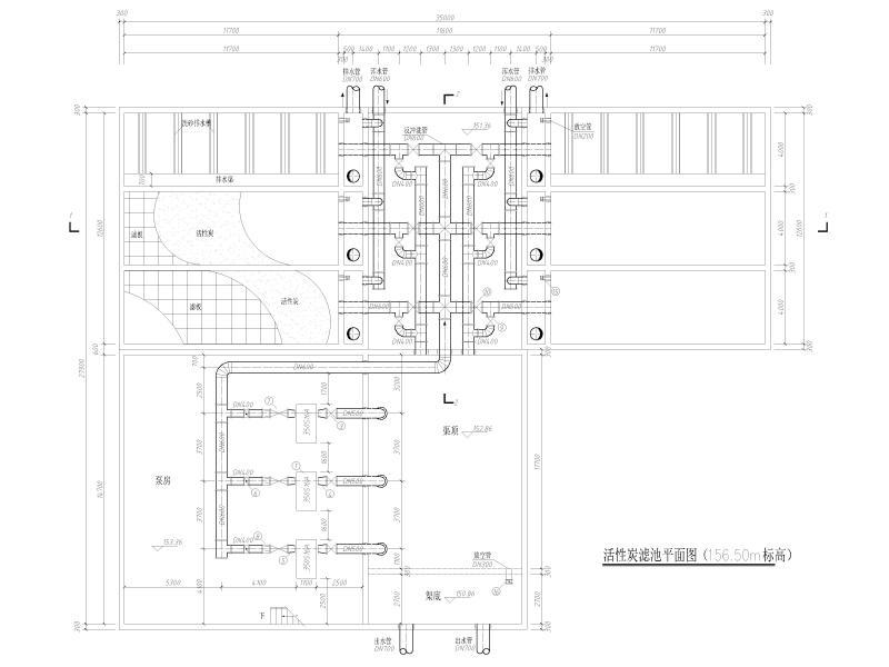 活性炭滤池平面图