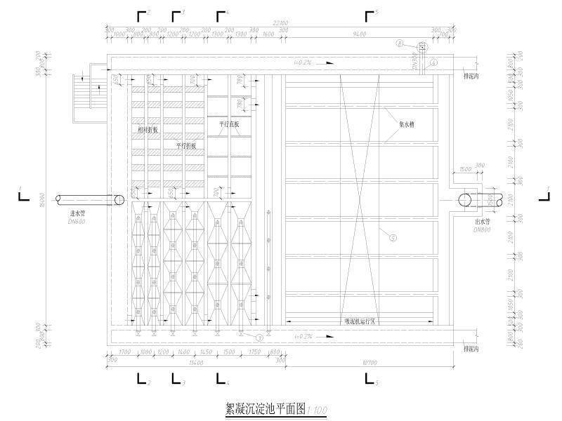 絮凝沉淀池平面图