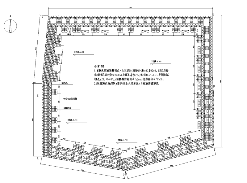 格栅状水泥土墙插钢管加暗墩