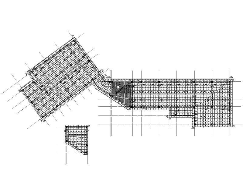 屋面层结构平面布置及板配筋图