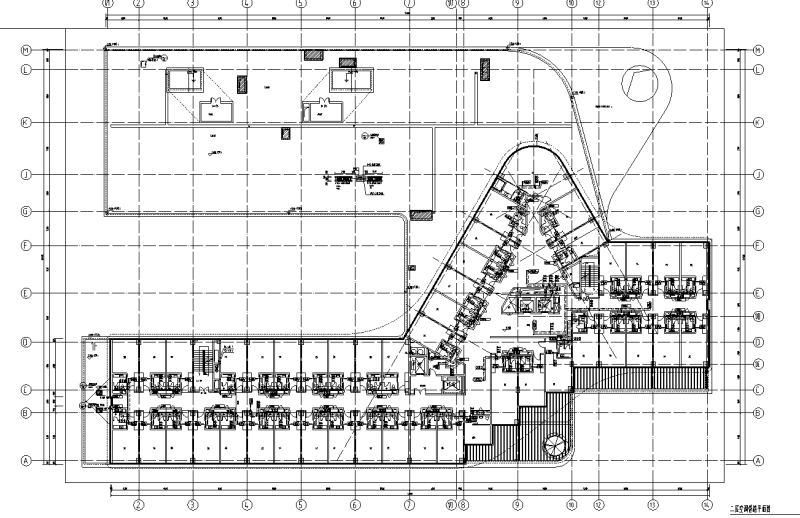 二层空调管路平面图