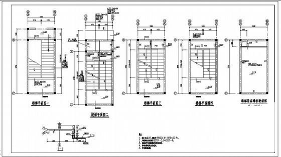 砌体结构楼梯节点构造详图纸cad