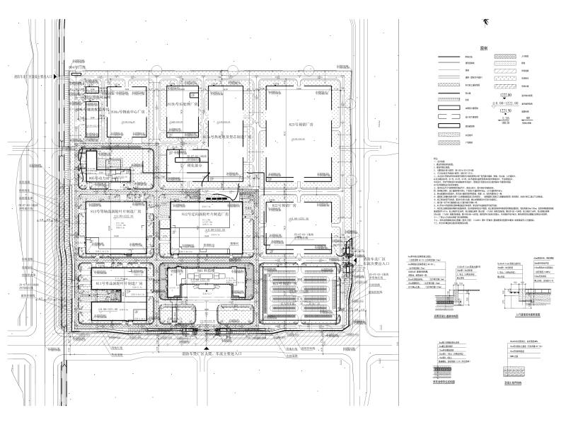 [贵州]生产基地项目工程室外图纸 总平面图