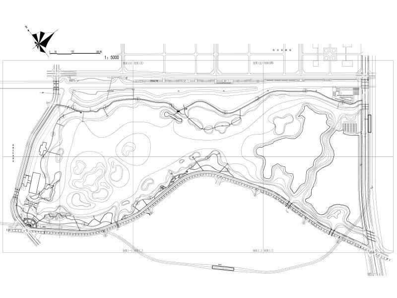 滨湖文化公园 总平面道路铺装图3