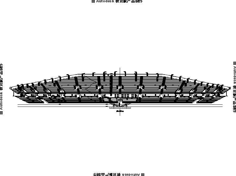 多层金属屋面国家级足球训练馆建筑立面图