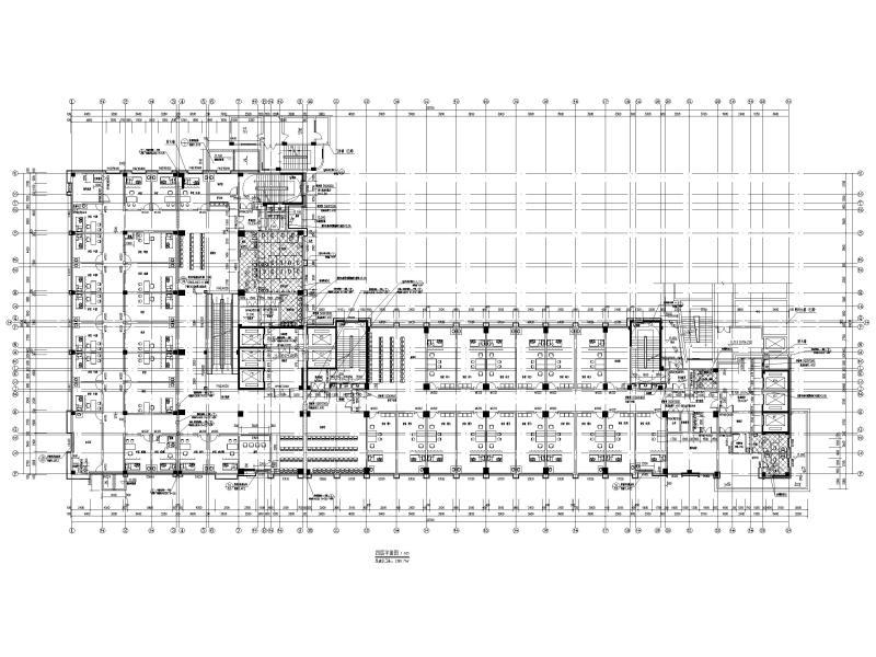 高层框剪医院骨科综合楼建筑施工图 四层平面图