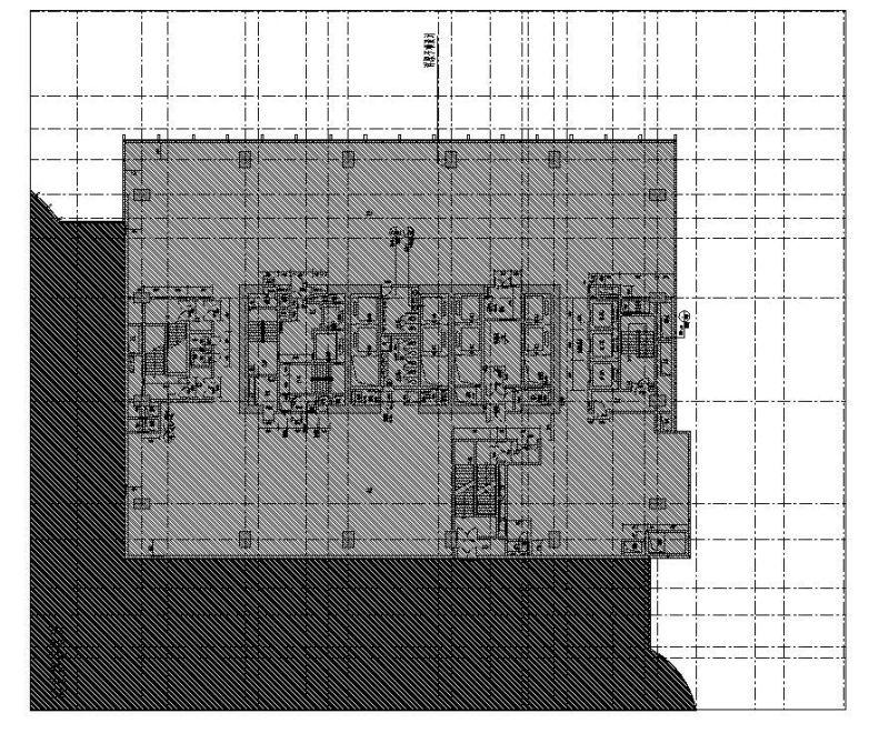 现代风办公写字楼建筑施工图设计塔楼五层平面