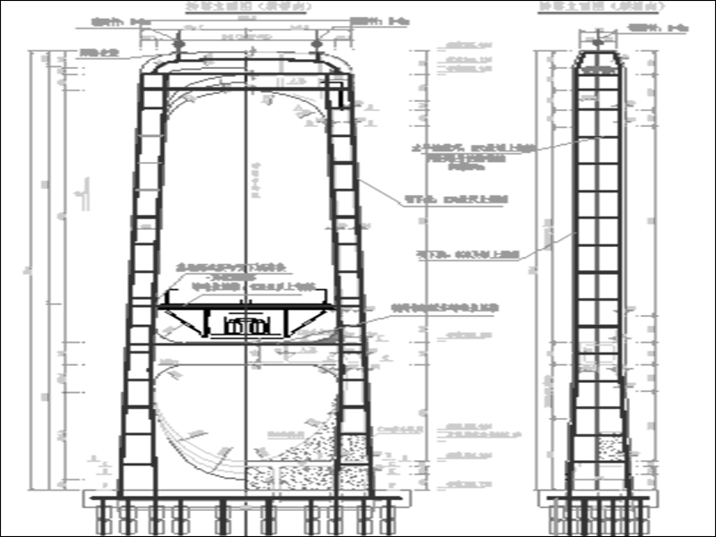 桥塔防雷横断面图