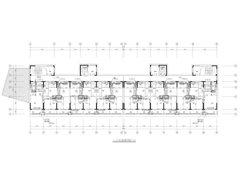 二～十六层空调布置平面图