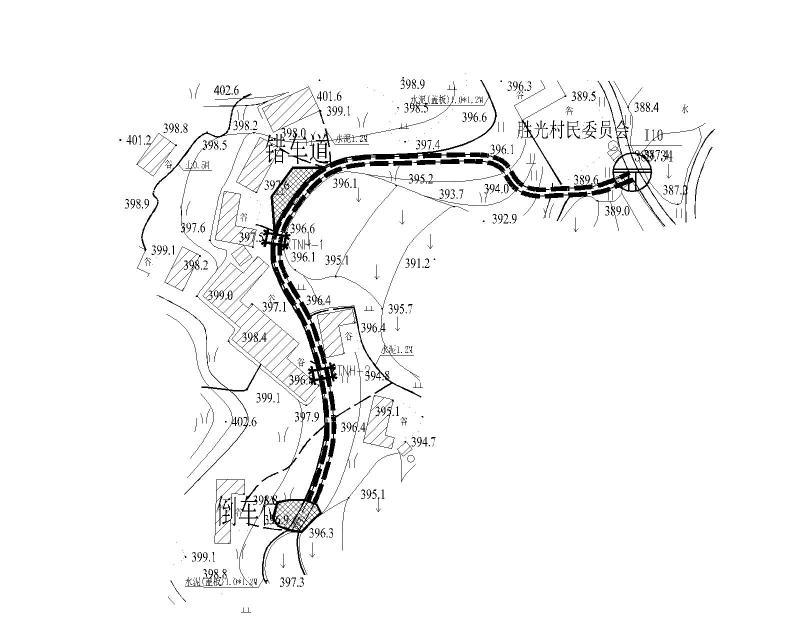 胜光村土地整理项目维修田间道-1平面图