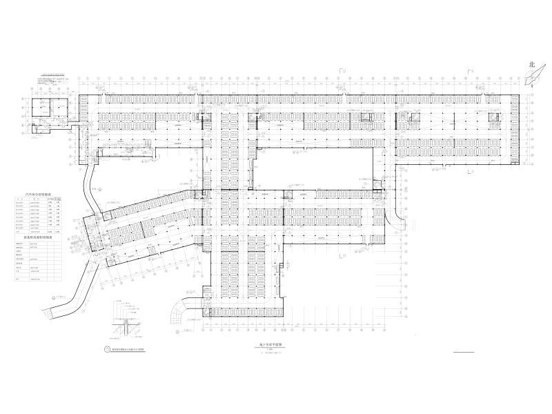 停车位地下车库CAD 地下车库平面图1