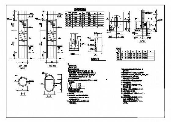 人工挖孔桩及桩承台节点构造详图纸cad