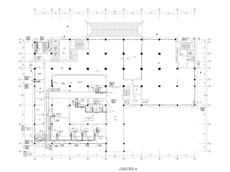 一层通风平面图