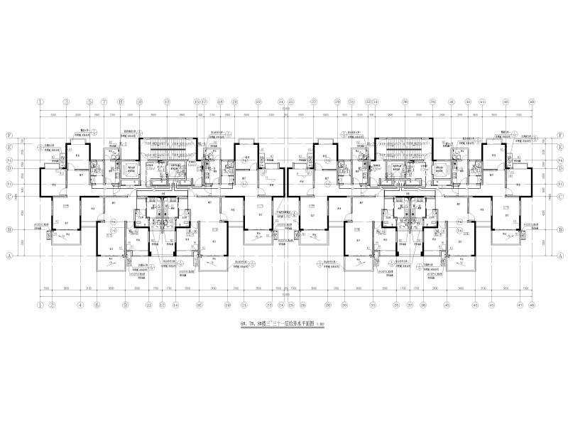 6#、7#、8#楼三~三十一层给排水平面图