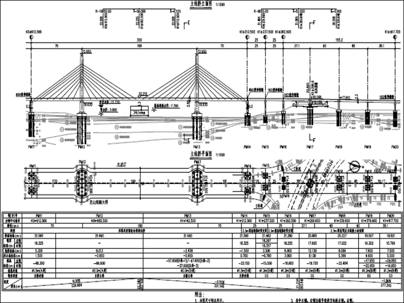 主线桥梁总体布置图