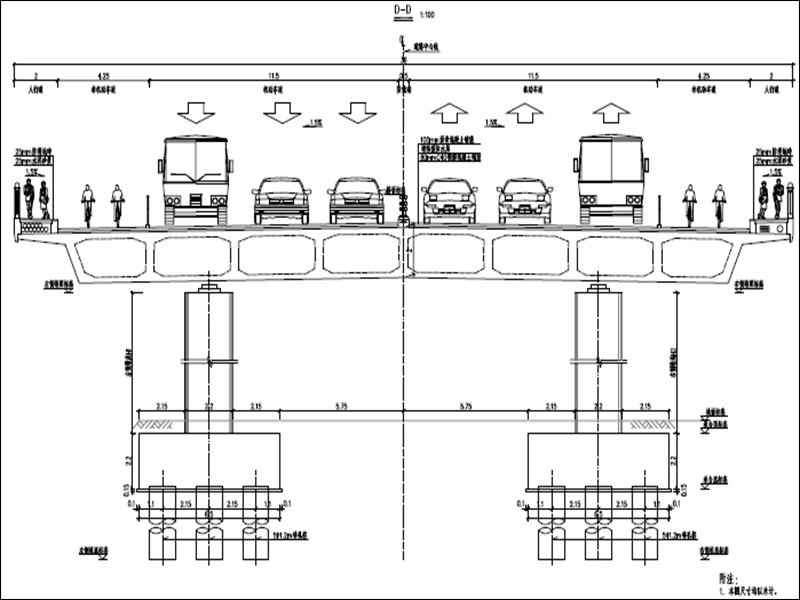 主线桥梁断面图