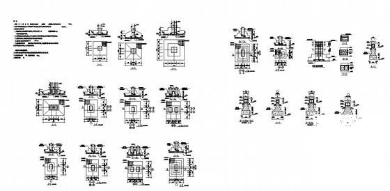 柱下独基节点详图纸cad