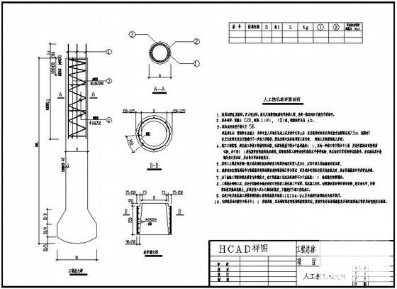 人工挖孔桩大样图纸cad