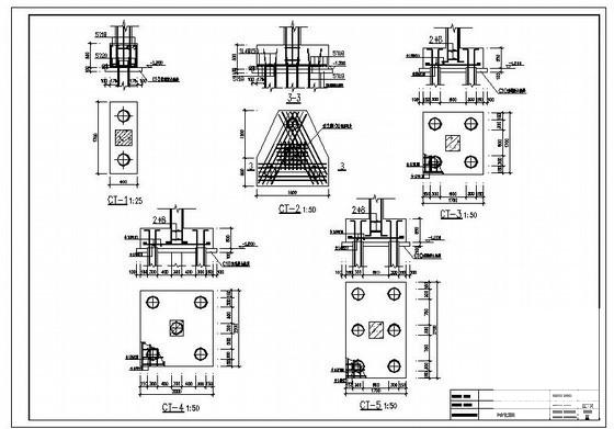承台配筋节点构造详图纸cad
