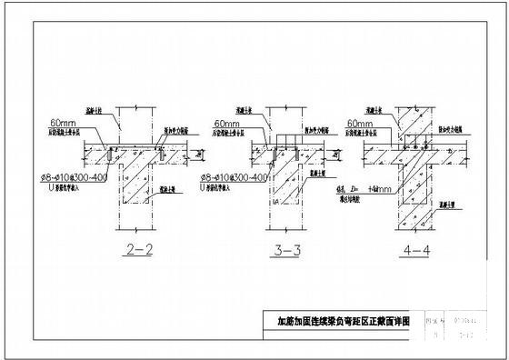 加筋加固连续梁负弯距区正截面详图纸节点构造详图纸cad