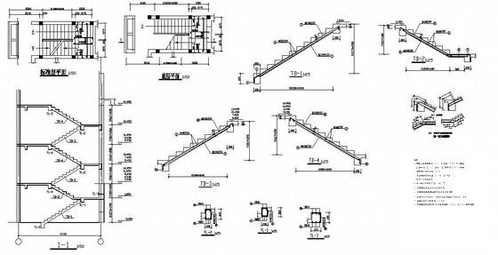 砖混住宅楼梯节点详图纸cad