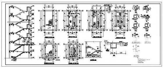 砌体住宅楼梯节点构造详图纸cad