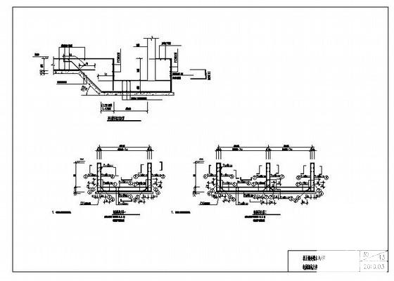 挡土墙处集水坑及电梯机坑节点构造详图纸cad