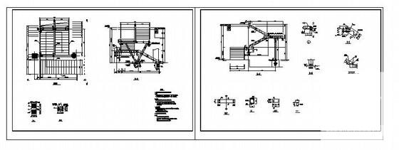三折钢楼梯节点构造详图纸cad