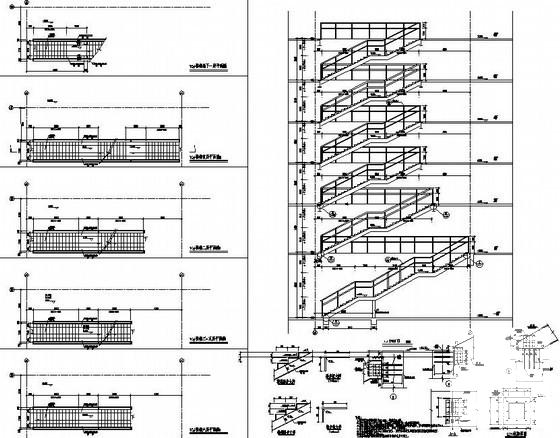 办公楼钢楼梯构造详图纸cad