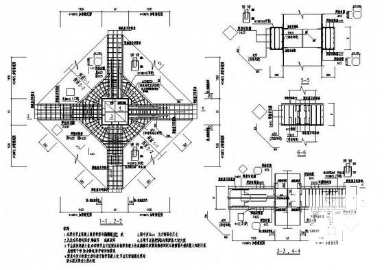 带约束拉杆方钢管柱梁柱构造详图纸cad