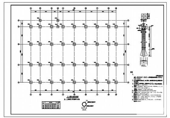 人工挖孔桩布置图纸及节点构造详图纸cad