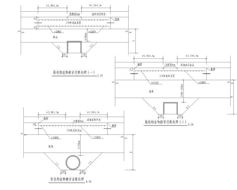 管线过街路面加固图