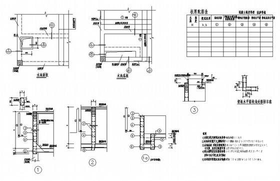 水池构造详图纸cad