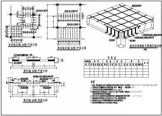 梁板加固构造详图纸cad