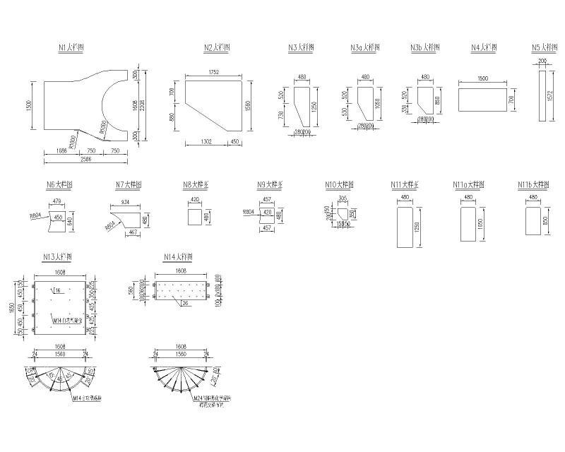 桥梁构件大样图