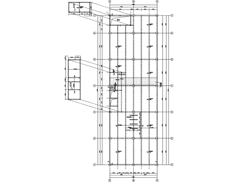 屋面层平面布置及板配筋图