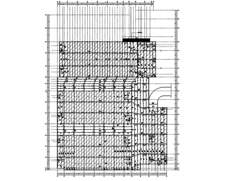 地下车库顶板梁配筋平面图
