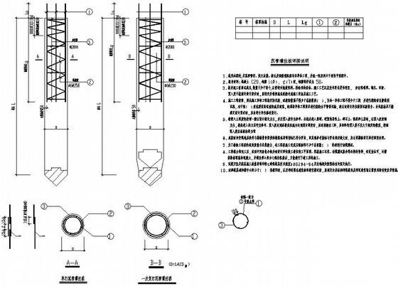 沉管灌注桩构造详图纸cad