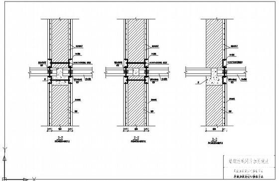 墙钢丝绳网片加固双面加固穿空心楼板、单面加固穿空心楼板节点构造详图纸cad