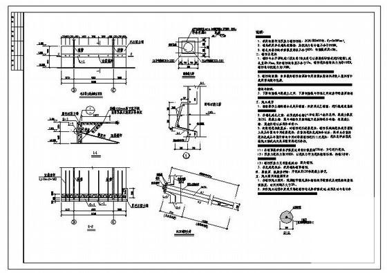 挡土墙加固节点构造详图纸cad