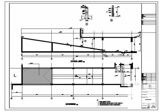 小区汽车坡道节点构造详图纸cad