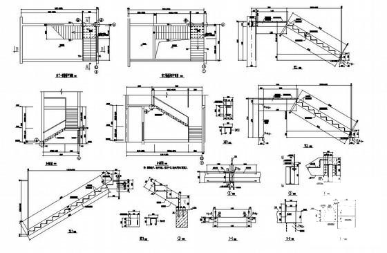 两折楼梯构造详图纸cad