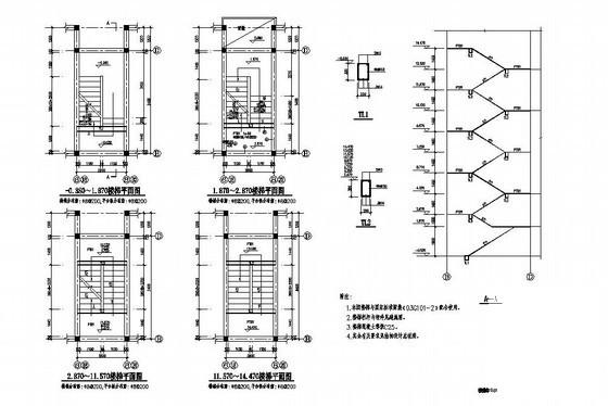 住宅楼梯构造详图纸cad