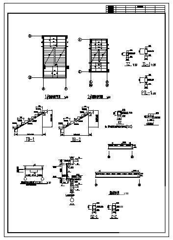 框架楼梯节点配筋详图纸cad