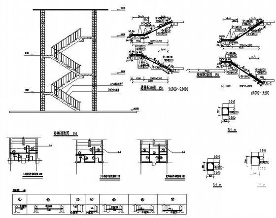 住宅楼梯构造详图纸cad