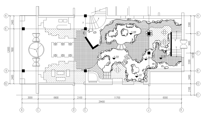 36套屋顶花园景观CAD平面图 4