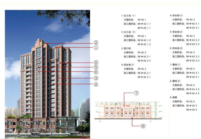 碧云晓园住宅楼墙身大样图设计 (1)